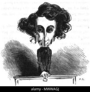 . Français : Caricatura d'Alexis de Tocqueville (1805-1859) par Cham. 1850. Cham (Amédée de Noé) 609 Tocqueville par Cham Foto Stock