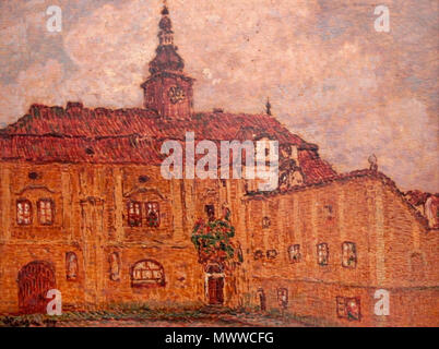 308 Jan Honsa - Před zámkem 1913 Foto Stock