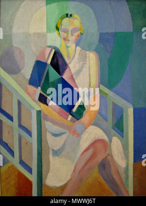 . Inglese: Ritratto di Madame Heim . tra circa 1926 e circa 1927 524 Robert Delaunay - Ritratto di Madame Heim - 1926-1927 - Collezione Privata (2) Foto Stock