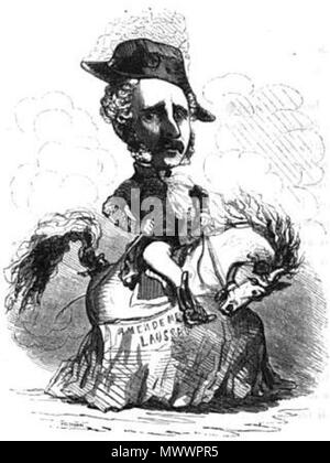 . Français : Caricatura de Pierre de lisi Laussat en 1848-49, par Cham. 1850. Cham (Amédée de Noé) 361 Laussat par Cham Foto Stock