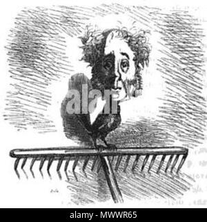 . Français : Caricatura de Sébastien Désiré Luneau costante (1800-1880), par Cham. 1850. Cham (Amédée de Noé) 382 Luneau par Cham Foto Stock