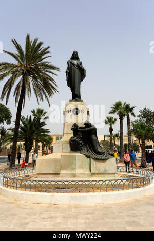 Cristo Re monumento, Floriana, Trio ir Repubblika, Valletta, Malta Foto Stock
