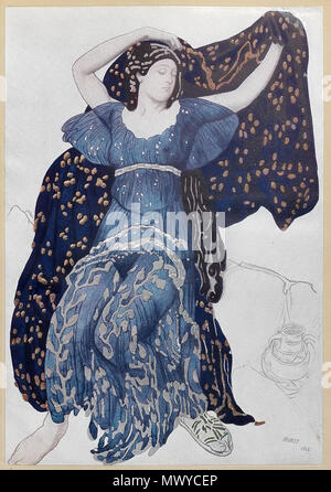 . Narcisse Ballet, la ninfa Echo . prima di 1923. Bakst 438 Narcisse, Ninfa Echo Foto Stock