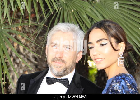 CANNES, Francia - 19 Maggio 2018: Vadim Blaustein e modello brasiliano Jessica Samea assistere alla cerimonia di chiusura del Festival di Cannes 2018. Foto Stock