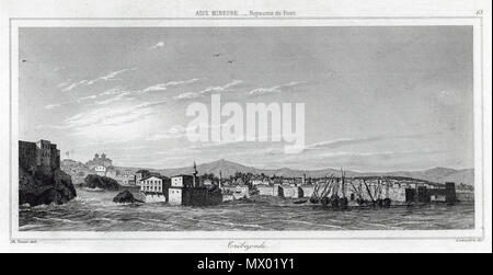 . Inglese: Vista di Trebisonda (Trabzon, Turchia) da Charles Texier . 10 agosto 2014, 13:40:08. Lemaitre ha dopo Charles Félix Marie Texier 614 Trebizonde, Charles Texier Foto Stock