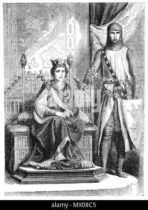 Il 11 novembre 1216 dopo la morte di Re Giovanni, William Marshal, 1° Conte di Pembroke, fu nominato dal re il consiglio (il capo dei baroni che erano rimasti fedeli al Re Giovanni nel primo dei Baroni Guerra) per servire come protettore dei nove-anno-vecchio re Enrico III e reggente del regno. A dispetto della sua età (circa 70) ha perseguito la guerra contro il Principe Louis e i baroni ribelli con notevole energia. Nella battaglia di Lincoln ha combattuto e portare l'esercito alla vittoria nel settembre 1217. Poi ripubblicato Magna Charta, in cui egli è un firmatario come uno dei testimoni di baroni. Foto Stock