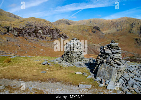 Miniera di rame rimane a Coniston, Lake District, Inghilterra Foto Stock