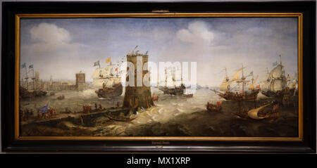 . Italiano: la presa di damietta . Inglese: Dutch Golden Age dipinti in Frans Hals Museum . 17 Marzo 2017 14:04:08. Sailko 143 Cornelis Claesz van Wieringen, la presa di damietta, ante 1628, 01 Foto Stock