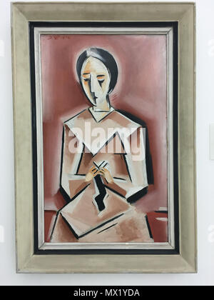 . Čeština: Josef Capek (1887-1945), Zena pletouci puncochy, Donna lavorazione a maglia di calze, akquired nel 1959, esposti al 14/15 Baťův Institut - Muzeum jihovýchodní Moravy ve Zlíně . 27 Aprile 2017 19:47:08. Il nome dell'artista è mostrato nel titolo 325 Josef Capek (1887-1945), Zena pletouci puncochy, Donna lavorazione a maglia di calze, akquired nel 1959 Foto Stock