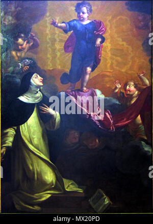 . Français : L'Apparizione de l'enfant Jésus à sainte rose de Lima dans l'église saint-Maurice de Lille. 2e moitié 17e siècle ; 1ère moitié 18e siècle. Jean-Baptiste Rossignol 372 Lille st maurice rossignol apparizione Foto Stock