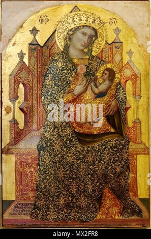 . Inglese: Stefano Veneziano. La Madonna e il bambino. 1369. Museo Correr di Venezia . Il 23 maggio 2016. Stefano di Sant'Agnese 3 1 Stefano Veneziano. La Madonna e il bambino. 1369. Museo Correr, Venezia Foto Stock