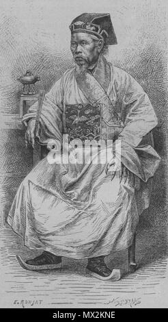 . Français : Mandarin annamita inférieur . 1874. E. Ronjat, d'après une photographie 18 762 PetitMandarin Foto Stock