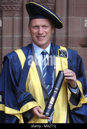 Liverpool.uk, Ex everton manager David Moyes riceve il grado per i servizi per lo sport, credito Ian Fairbrother/Alamy stock foto Foto Stock