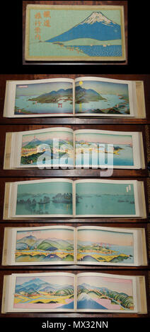 . Giappone guida ferroviaria. Inglese: si tratta di una rara Japanese Railway guida e Atlas risalente al 1925 o Taisho 14. Contiene oltre 370 pagine con 100s di litografia di mappe a colori e con viste panoramiche che copre tutto il Giappone. Vedute panoramiche includono il Tempio di Meiji, il Tokyo - Yokohama linea costiera e l'Hokkaido West Coast Line, tra molti altri. Pubblicato da Il Japanese Railway ministero. Tutto il testo in giapponese. . 1925 (datato) 13 1925 Taisho 14 Giapponese Ferrovia Panoramica Atlas - Geographicus - RailroadGuide-taisho14-1925 Foto Stock