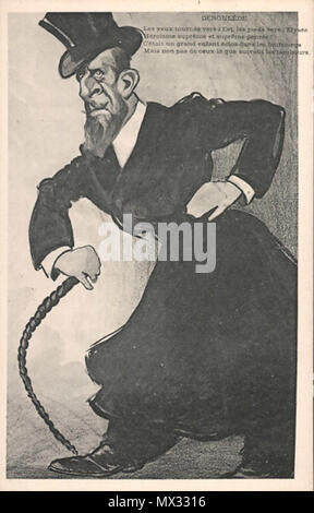 . Français : Caricatura de Paul Déroulède, carte postale. 27 dicembre 2013, 14:40:23. Anonimo 472 Paul-Deroulede-carte-postale Foto Stock