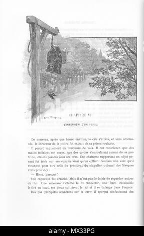 . Français : Paul d'Ivoi, "Triplex Corsaire" (1898), Première partie, chapitre 7, p. 60. La gravure est d'onu dessin de Louis Tinayre. 8 febbraio 2014, 13:03:09. Paolo d'Ivoi, Louis Tinayre (dessin) 303 Ivoi-CorsaireTriplex-Partie1-Chap7-p60 Foto Stock