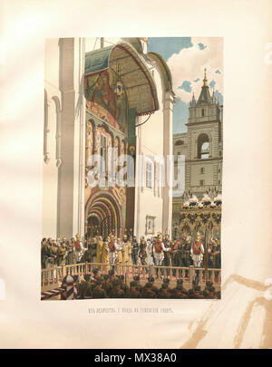 . Русский: Описание священного коронования государя императора Александра III . 1880 l. Коллектив авторов 35 Alexander III di Russia della incoronazione album 08 Foto Stock