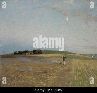 . Masterizzazione di erba del lettino . 1902. Alexander Mann (1853-1908) 36 Alexander Mann - Masterizzazione di gramigna 1902 Foto Stock