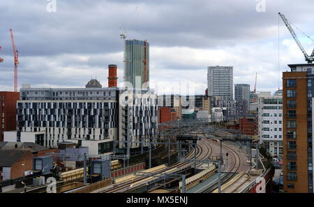 Stazione ferroviaria La Stazione Victoria Manchester Foto Stock