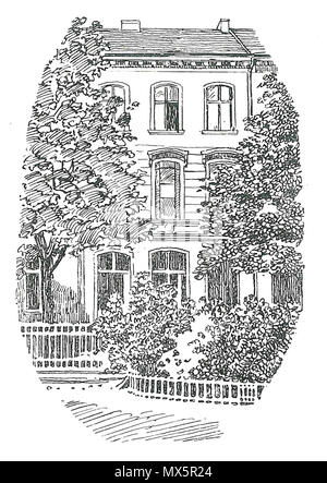 . Inglese: Ex casa dello studente di fraternità de:Corps Saxonia Bonn a Bonn/Germania, Bahnhofstrasse 40 Deutsch: Früheres Haus des de:Corps Saxonia Bonn, Bahnhofstr. 40 . prima di 1910. 91 sconosciuto Bonn Saxonia - Haus Foto Stock