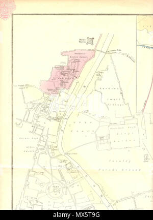 . Inglese: "Il Residency, palazzi, &c. di Lucknow,' come essi sembravano appena prima della ribellione; un settimanale supplemento spedizione mappa, Gennaio 24, 1858 da Edward Weller; . 1 agosto 2006 (secondo i dati EXIF) 22 ottobre 2008 (originale data di caricamento) . Faizhaider a en.wikipedia 380 Lucknow 1857 NW Foto Stock