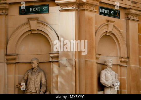 Angolo di Loftus & piegate Street - Sydney - Australia Foto Stock