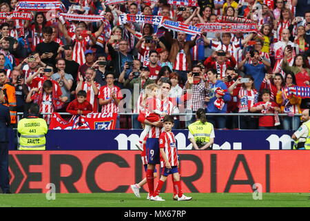 Madrid, Spagna. Il 20 maggio 2018. Fernando Torres (Atletico) Calcio/Calcetto : spagnolo "La Liga Santander' match tra Atletico de Madrid 2-2 SD Eibar All'Wanda Metropolitano stadium di Madrid in Spagna . Credito: Mutsu Kawamori/AFLO/Alamy Live News Foto Stock