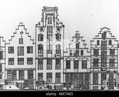 . Nederlands: Brouwersgracht 47, 49, 51 en 53 . 2 agosto 2007 (originale data di caricamento) (testo originale: 1770). Caspar Philips 102 Brouwersgracht47-53 Foto Stock