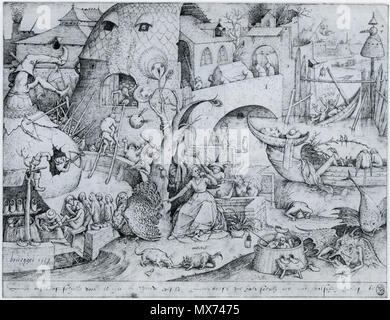 . Inglese: Invidia - invidia, da sette vizi. Dopo la stampa di Pieter Bruegel il Vecchio . 1560 s. Dopo la stampa di Pieter Bruegel il vecchio 102 Bruegel invidia 15632 Foto Stock
