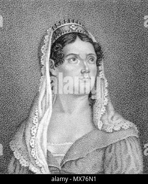 . Inglese: Italiano cantante lirica Carolina Bassi (1781-1862) da Luigi Rados (1773-1840). Incisione da imbianchino. Xix secolo. Luigi Rados 115 Carolina bassi da Luigi Rados Foto Stock