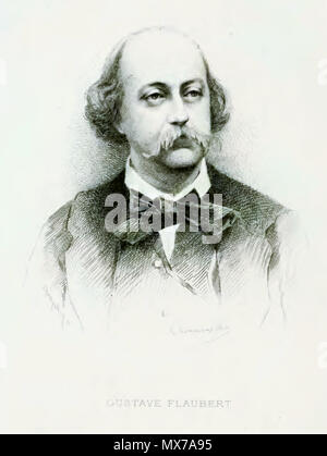 . Français : Portrait de Gustave Flaubert . 1895. Caroline Commanville 140 Commanville - Negozio di souvenir sur Gustave Flaubert - Illustrazione p. 10 Foto Stock