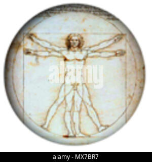 . Deutsch: 'Proportionsschema der menschlichen Gestalt nach Vitruv' von Leonardo da Vinci (1485/90, Venedig, Galleria dell' Accademia) Inglese: Uomo vitruviano di Leonardo da Vinci, la Galleria dell' Accademia di Venezia (1485-90) Català: Home Vitruvià, Leonardo da Vinci (1485-1490, Venècia, Galeria de l'Acadèmia) Español: Hombre de Vitruvio (Homo cuadratus), Leonardo da Vinci Français : L'Homme de Vitruve, Léonard de Vinci (1485-1490, Venise, Galleria dell' Accademia) Plume, encre et lavis sur papier Italiano: L'uomo vitruviano di Leonardo da Vinci (1485/90, Venezia, Galleria dell' Accademia) Portugu Foto Stock