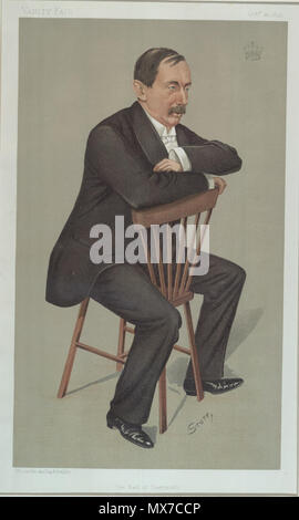 . Gli statisti No.658: caricatura del conte di Dartmouth. La didascalia recita: "Il Conte di Dartmouth' . Il 10 ottobre 1895. "Tuff" Henry Charles Seppings-Wright (1850-1937) 153 William Heneage Legge, Vanity Fair, 1895-10-10 Foto Stock