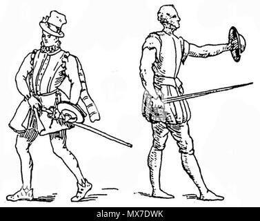 . Inglese: Tipo di scudo, illustrazione di un libro "Handbuch der Waffenkunde. Das Waffenwesen in circuizione historischen Entwicklung vom Beginn des Mittelalters bis zum Ende des 18. Jahrhunderts' da Wendelin Boeheim, Lipsia, 1890 . 1890. Sconosciuto 204 Faustschild 01 Foto Stock