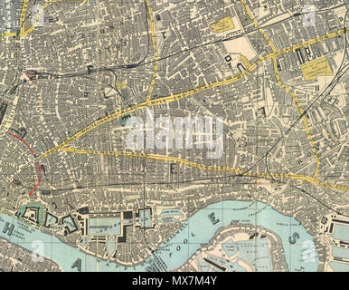 . 1882 Reynolds Mappa di East London . Questo file è privo di informazioni sull'autore. 176 East End 1882 Mappa di Reynolds Foto Stock