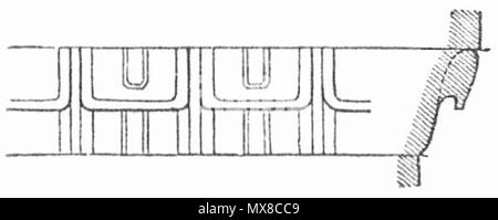 . Deutsch: Dorische Kymation. Artikel Kymation in: Meyers Großes Konversations-Lexikon 6. Auflage 1905-1909 . Sconosciuto 169 Dorisches Kyma Foto Stock