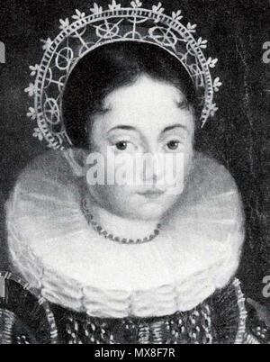. Inglese: Elisabetta di Mecklenburg (1549-1597), figlia di re Gustavo di Svezia . circa 1580. Sconosciuto artista contemporaneo 184 Elizabeth di Mecklenburg (1581) c 1580 Foto Stock