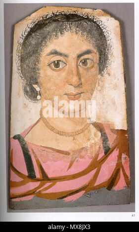 . Encausto ritratto di donna; da Er-Rubayat . terza-quarta secolo CE 204 Fayum-30 Foto Stock