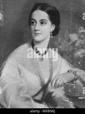 . Inglese: Francesca Katharine Josephine Delves-Broughton (1840-1918) sposato con John Arbuthnot Fisher (l'ammiraglio della flotta Barone Fisher di Kilverstone) nel 1866. 1866. Sconosciuto 216 FrancesKatharineFisher1866 Foto Stock