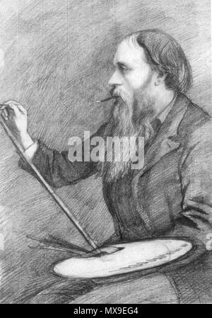 . Inglese: Disegno di Edward Burne-Jones da George Howard, 9° Conte di Carlisle. Data sconosciuta. George Howard, 9° Conte di Carlisle 239 George Howard disegno di Edward Burne-Jones Foto Stock