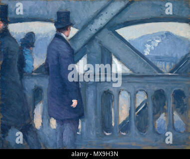 . Français : Le Pont de l'Europe, esquisse . Dipinto in 1876 259 Gustave Caillebotte le pont de leurope esquisse Foto Stock