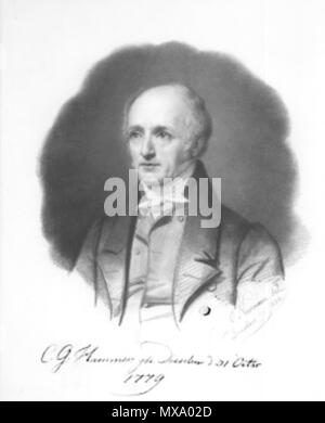 . Bildnis CG Martello Deutsch: Portraitzeichnung des Christian Gottlob martello inglese: Ritratto di Christian Gottlob martello . 1834 265 Martello CG (D01)miniatura Foto Stock