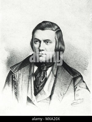 . Deutsch: Erzähler Hermann Kurz (1813-1873) . 1843. G. Engelbach 276 Hermann Kurz Foto Stock