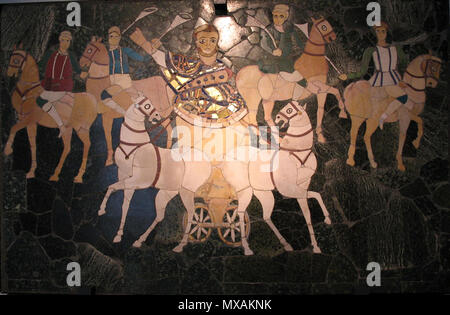 . Inglese: Opus sectile pannello. Illustrazione Di romano, prima metà del IV secolo. Dalla basilica di Junius Bassus sul Colle Esquilino. Français : Panneau en opus sectile. OEuvre romaine, première moitié du IVe siècle ap. J.-C. Provenienza : Basilique de Junius Bassus sur l'Esquilin. Italiano: pannello parietale in opus sectile. Opera romana, prima metà del IV sec. d.C. Dalla Basilica di Giunio Basso sull'Esquilino. . Iv secolo. IV secolo artista 466 Pannelli di giunio basso 03.1 Foto Stock