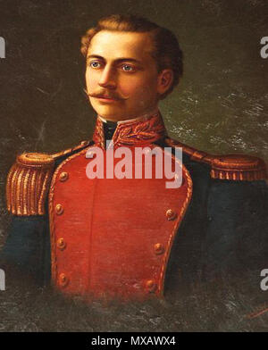 . Español: Juan de Larrea, prócer de la Independencia ecuatoriana. Participó en la gesta del primer Grito de Independencia el 10 de agosto de 1809. Óleo sobre lienzo del Pintor quiteño Manuel Salas Alzamora. La obra se encuentra en el Salón de los Próceres del Palacio de Najas (Quito). circa 1920. Manuel Salas Alzamora 328 Juan de Larrea (por Manuel Salas Alzamora) Foto Stock