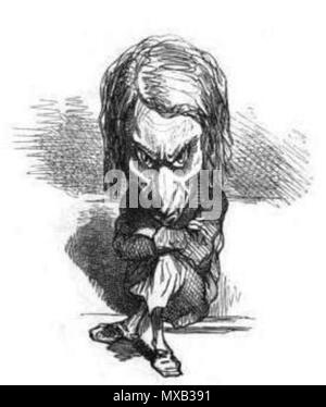 . Français : Caricatura de Félicité Robert de Lamennais (1782-1854) par Cham. 1850. Cham (Amédée de Noé) 358 Lamennais par Cham (2) Foto Stock