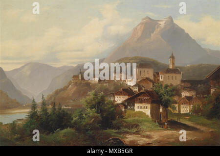 . Deutsch: Blick auf den Pilatus mit Tomlishorn und Maurizio, Kriens bei Luzern, signiert und datiert J. W. Jankowsky 1866 Öl auf Leinwand, 66,5 x 98 cm . 1866 304 J Wilhelm Jankowsky Blick auf Pilatus mit Tomlishorn Foto Stock