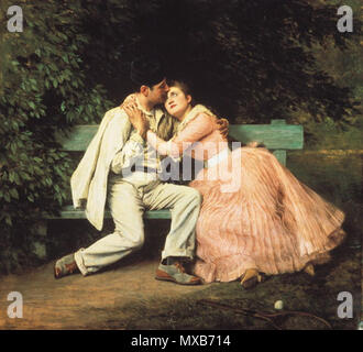 . Inglese: l'amore-match . prima di 1927. Jan van birre (1852-1927) 309 Jan van Beers - amore-match Foto Stock