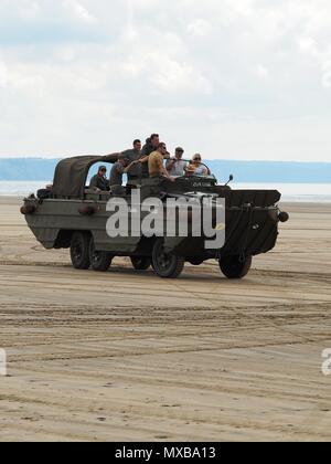 Devon D-giorno settantacinquesimo anniversario Saunton Beach, North Devon, Regno Unito Foto Stock