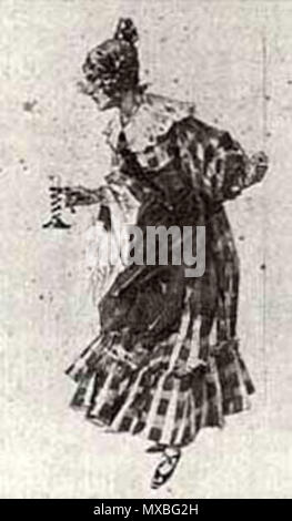 . Inglese: Descrizione: Il Mimi's costume per i atto de La Bohème per la premiere mondiale performance, Teatro Regio di Torino, 1 febbraio 1893. Provenienza: Archivio Ricordi di Milano . 1 febbraio 1893. Artista: Adolf Hohenstein (1854-1928) 353 La Boheme Mimi Costume Foto Stock